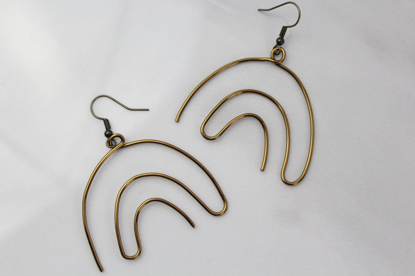 wire earrings | rainbow