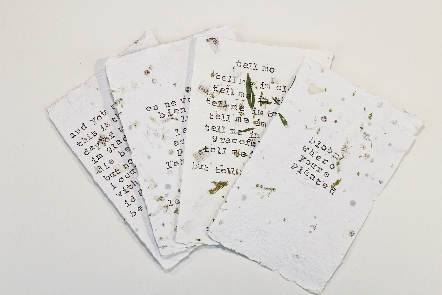Customizable Stamped Wall Art on Handmade Paper