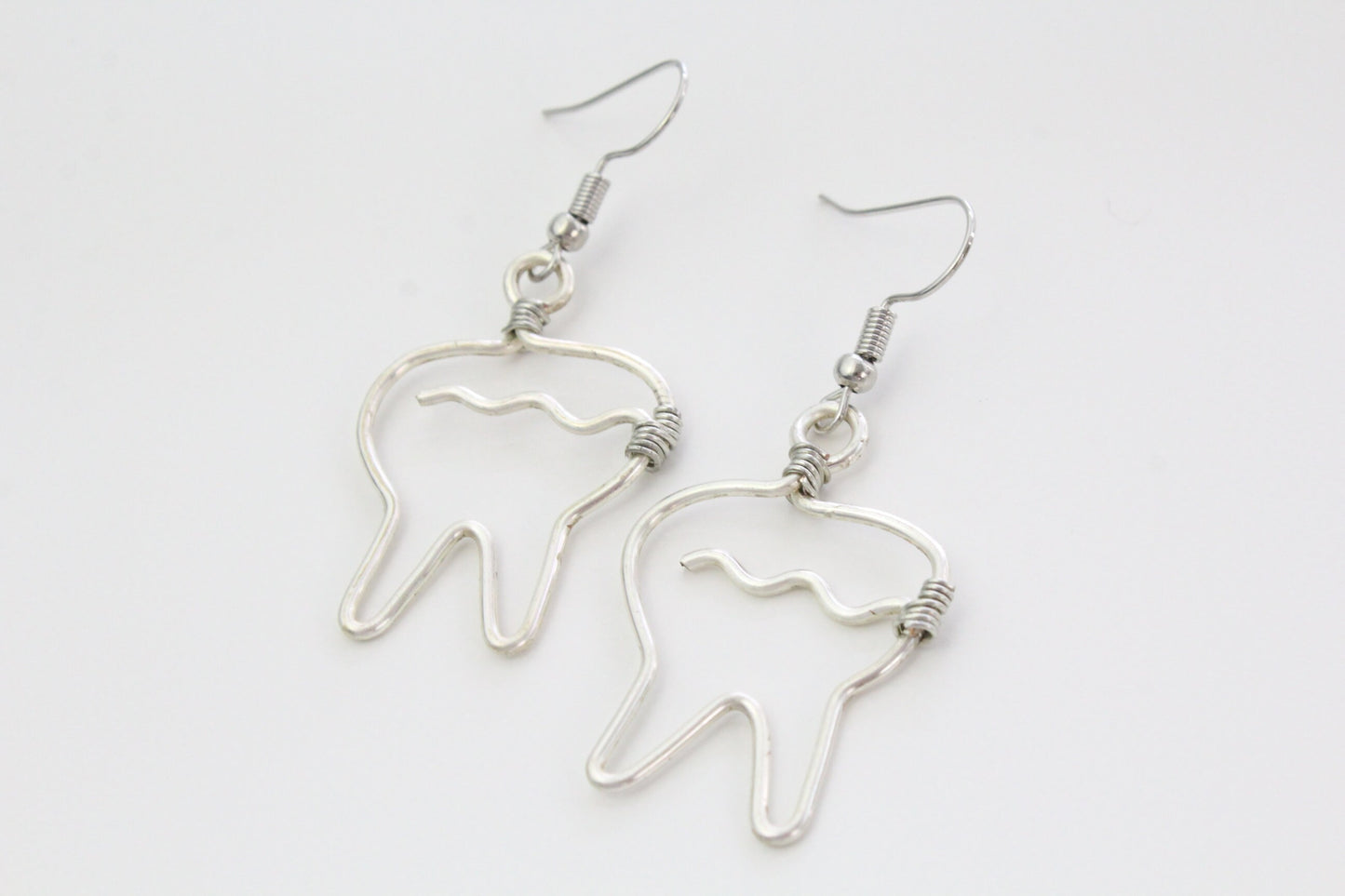wire earrings | tooth