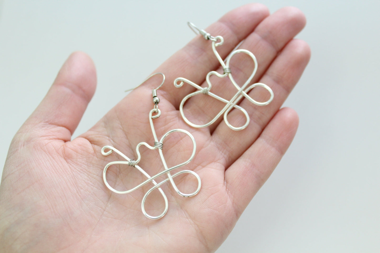 wire earrings | butterfly