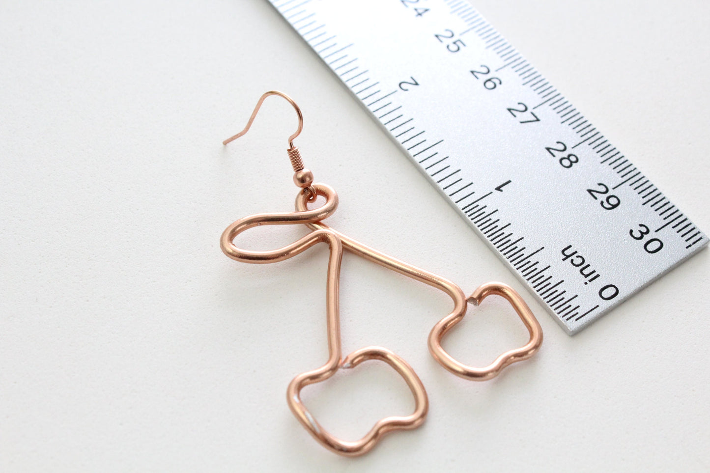 wire earrings | cherry