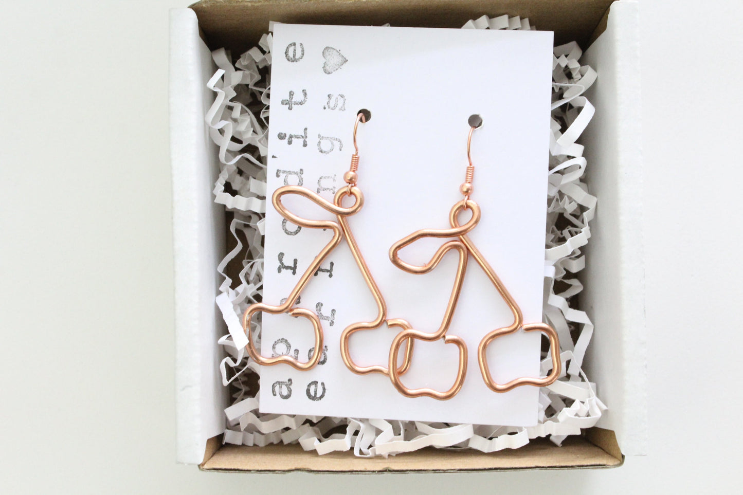 wire earrings | cherry