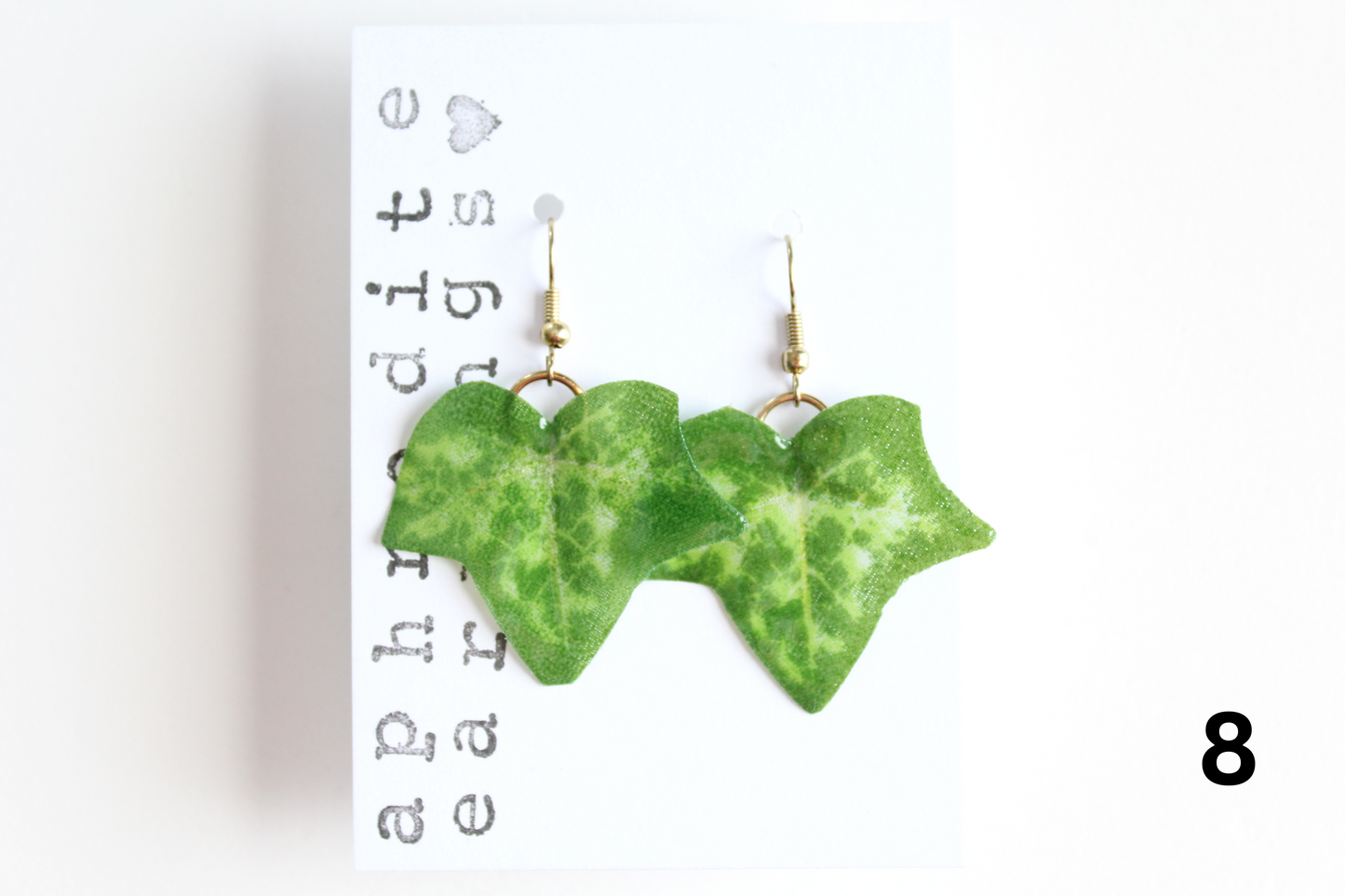 realistic leaf earrings