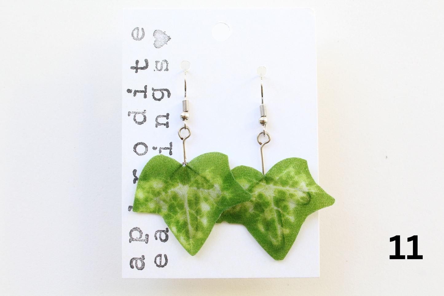 realistic leaf earrings