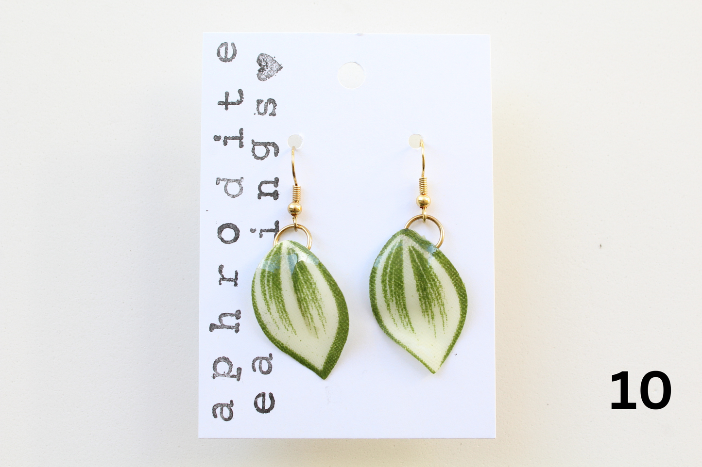 realistic leaf earrings