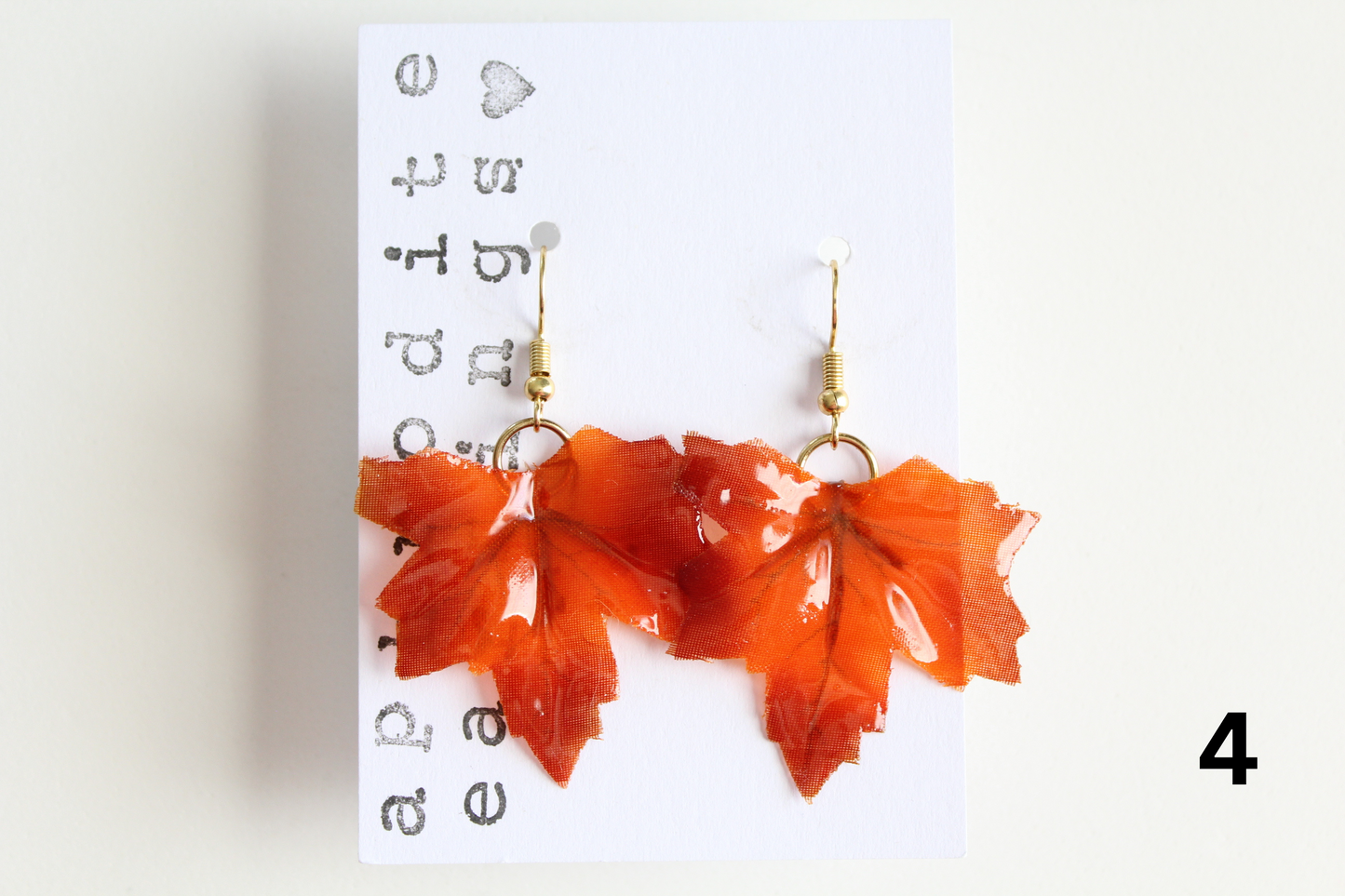 realistic leaf earrings