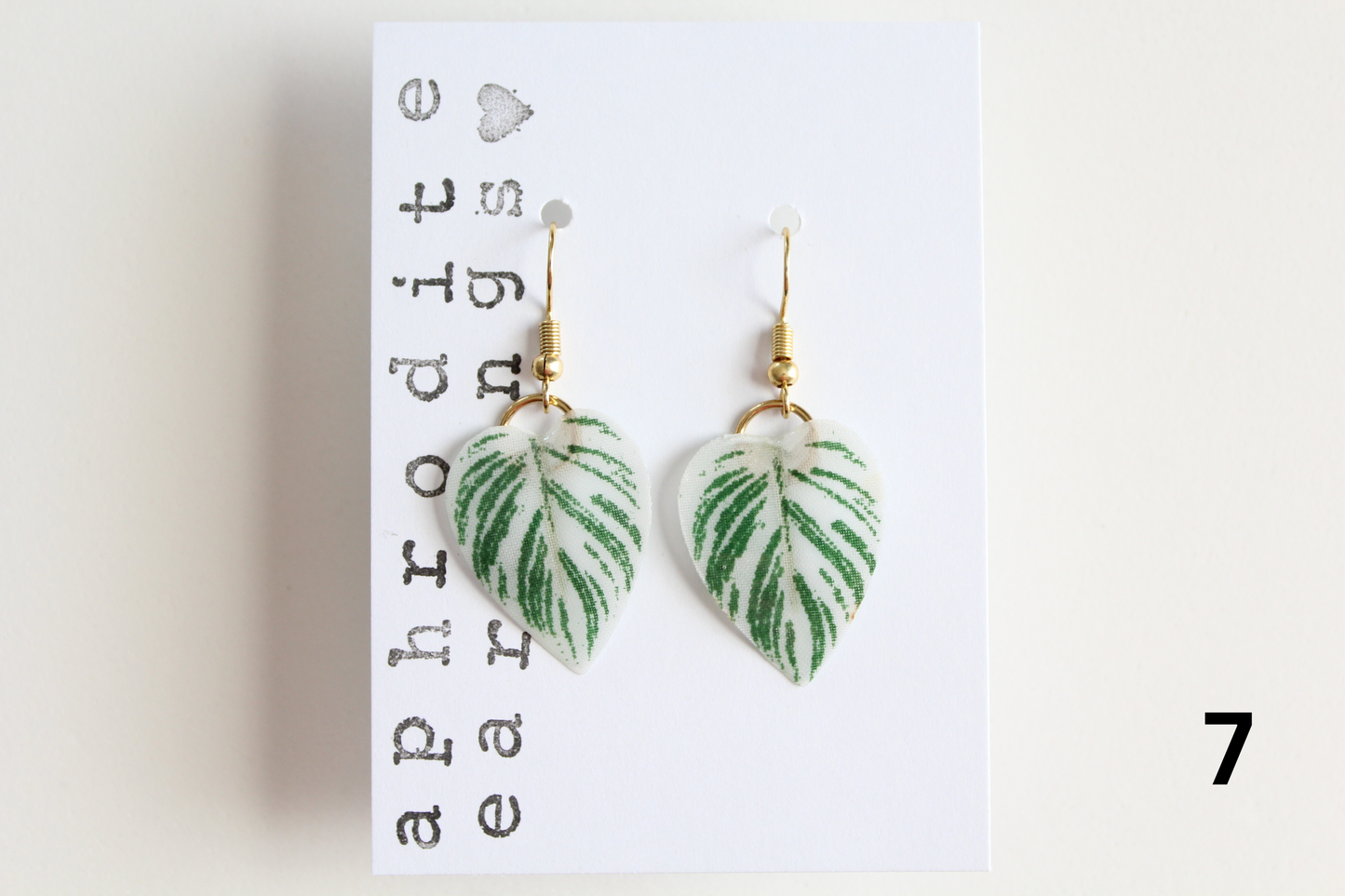 realistic leaf earrings