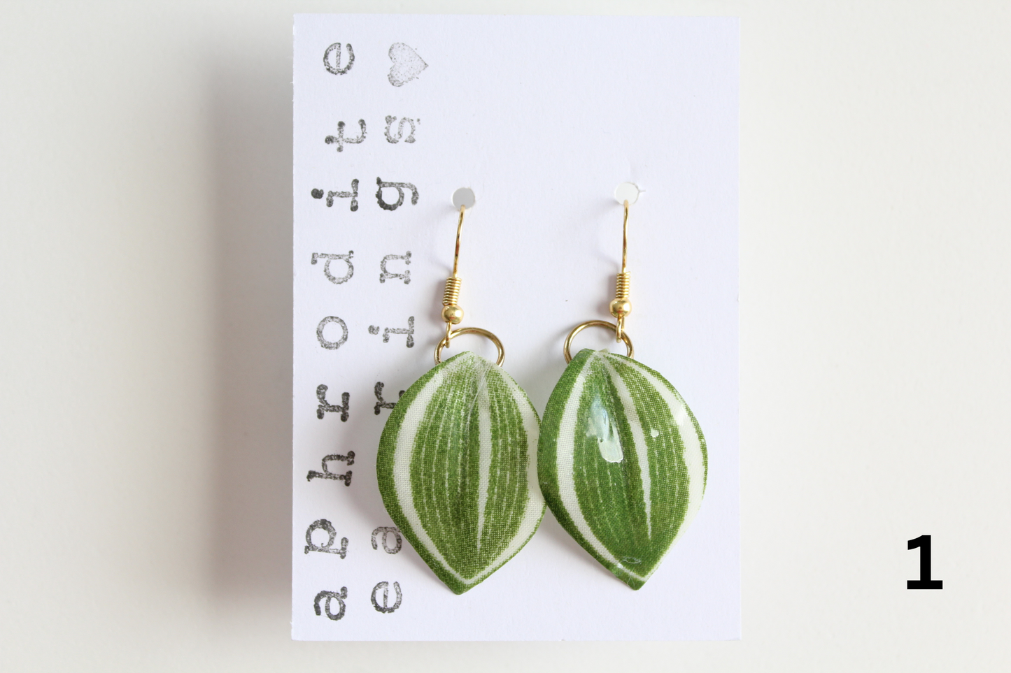 realistic leaf earrings