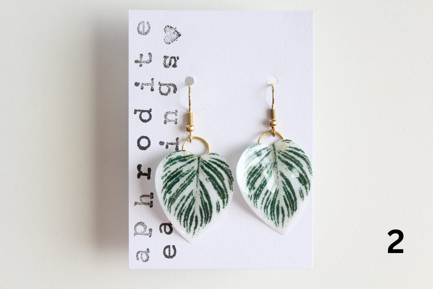 realistic leaf earrings