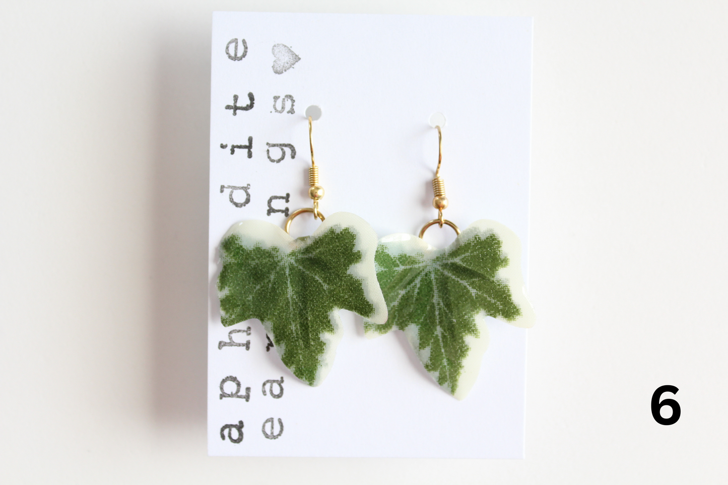 realistic leaf earrings