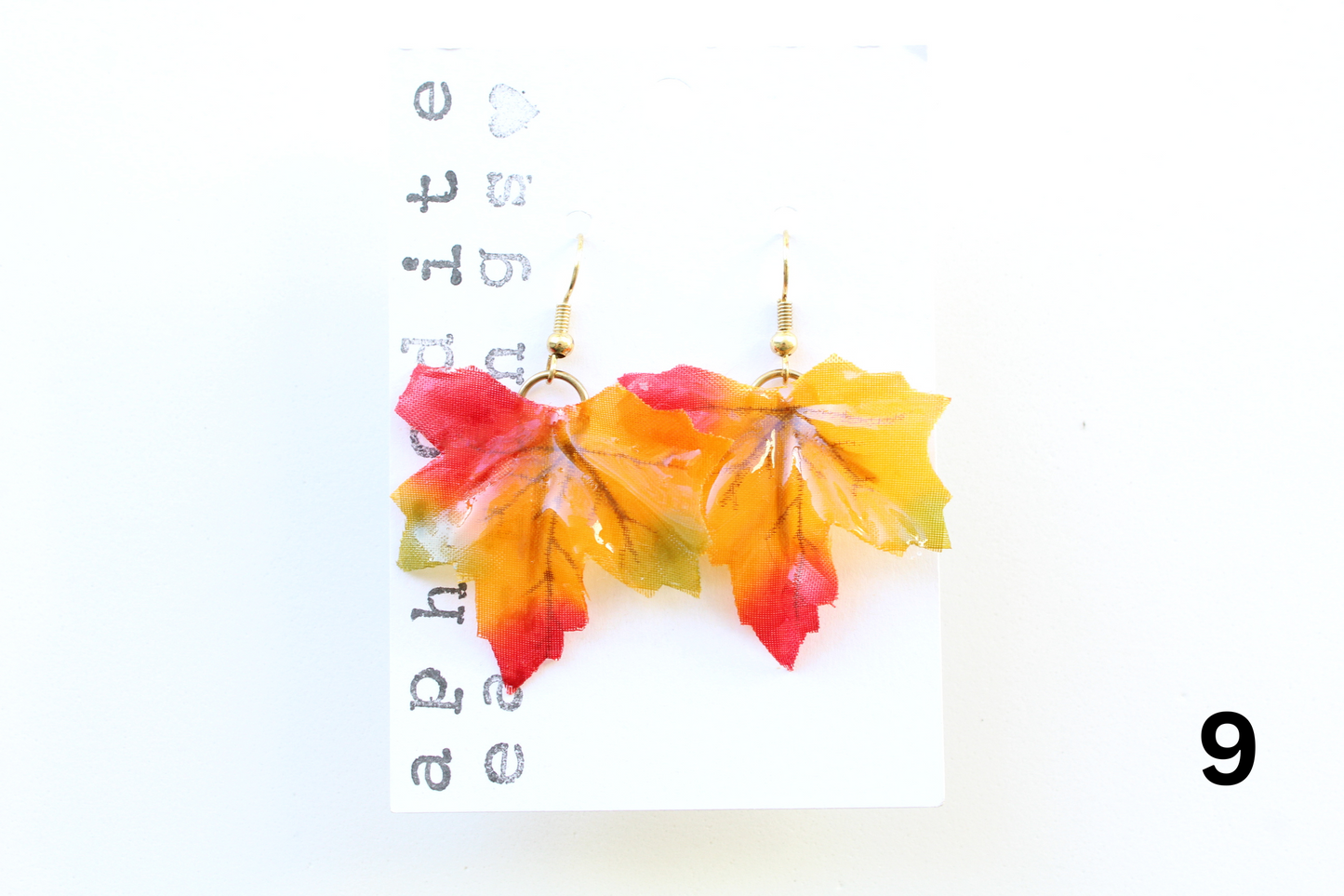 realistic leaf earrings