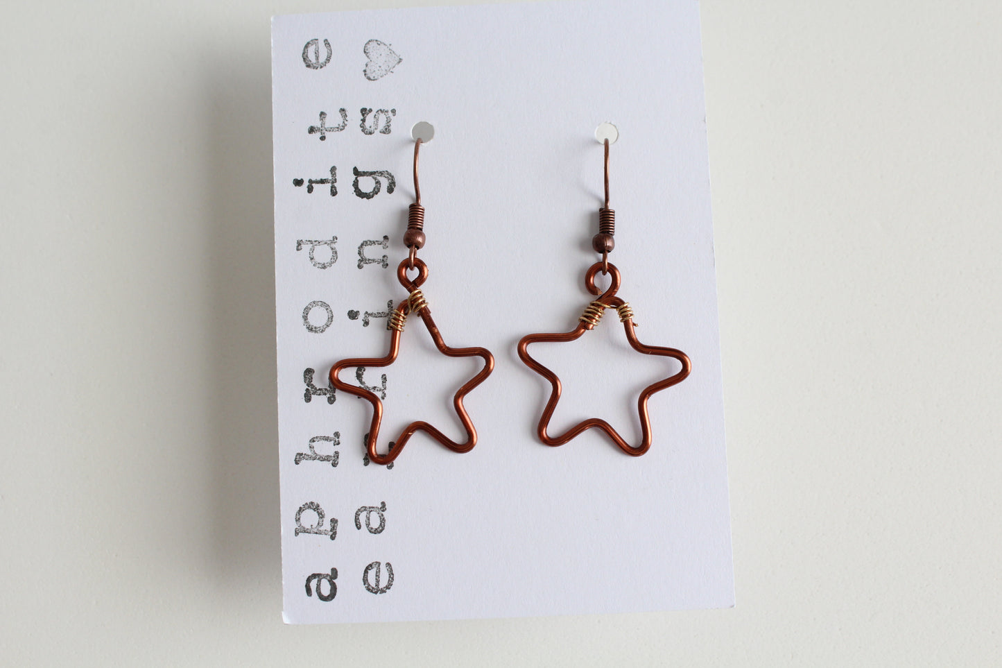 wire earrings | stars & moons