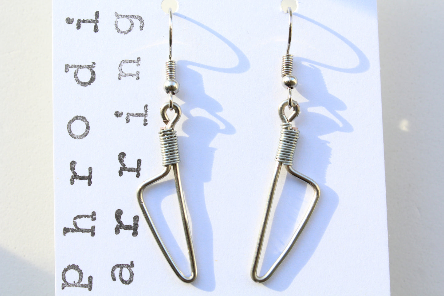 wire earrings | knife