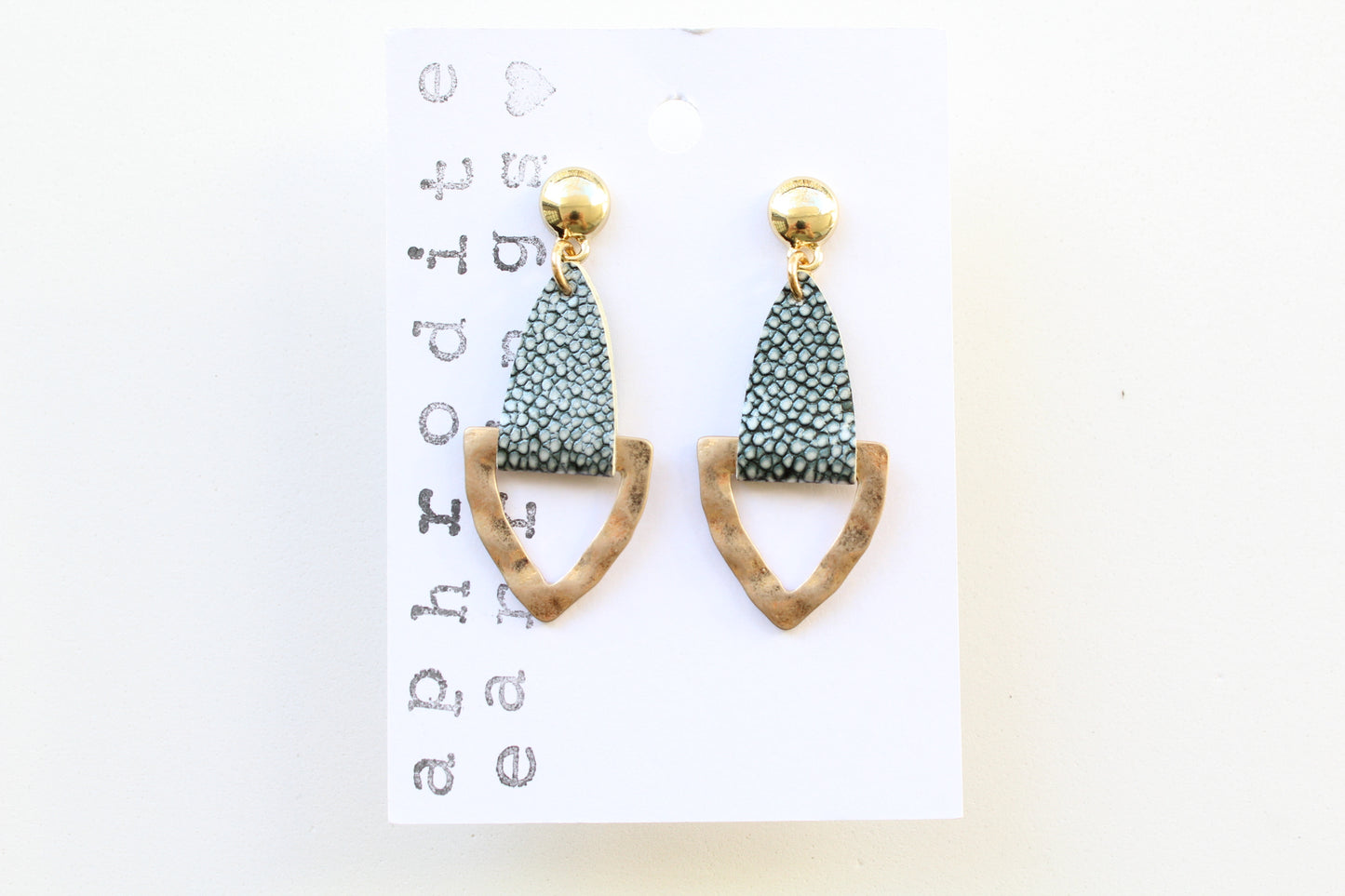 textured leather earrings