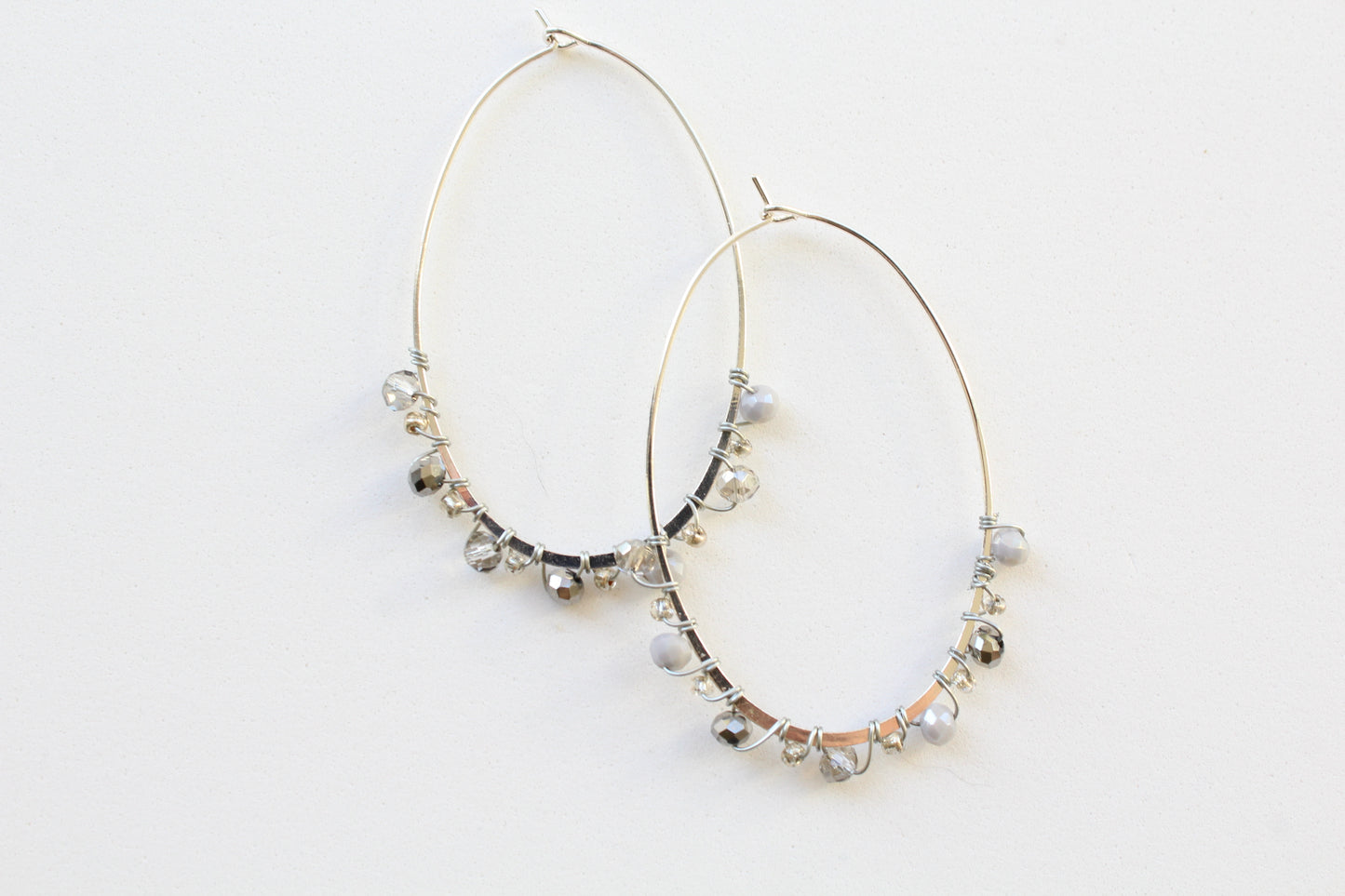 silver hoop earrings