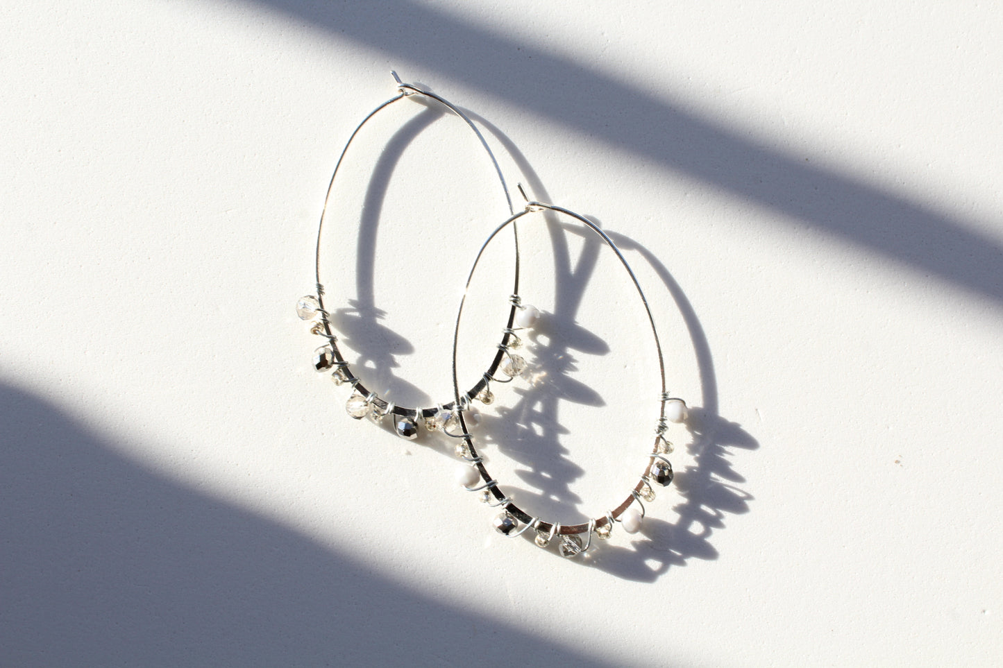 silver hoop earrings