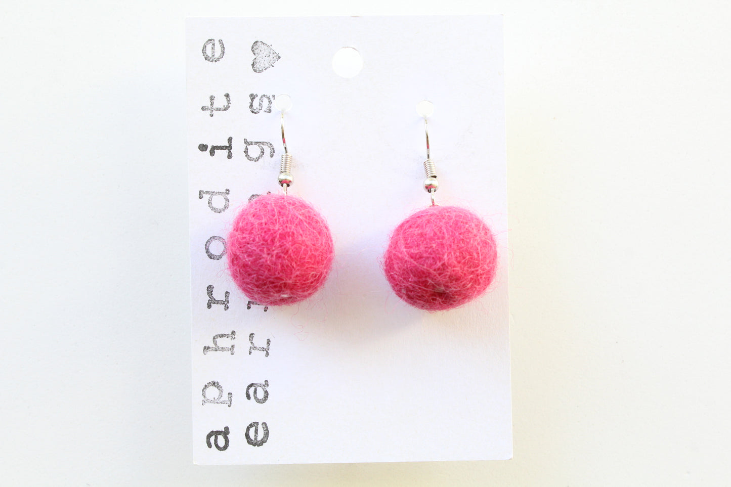 colorful felt ball earrings