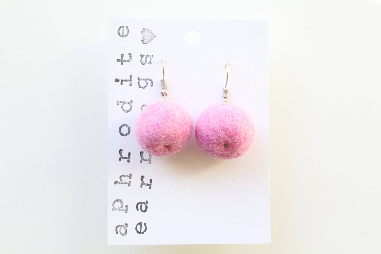 colorful felt ball earrings