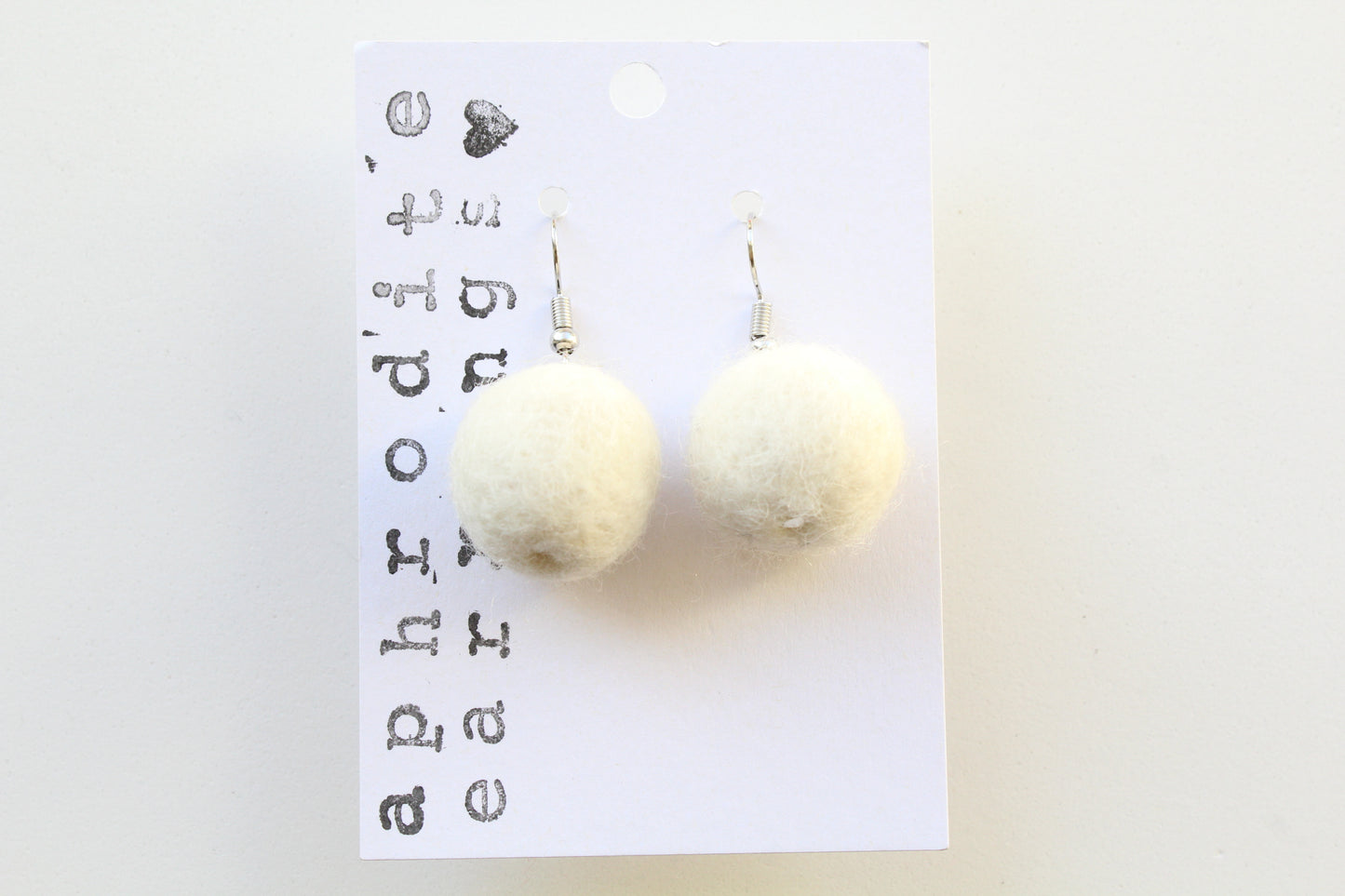 colorful felt ball earrings