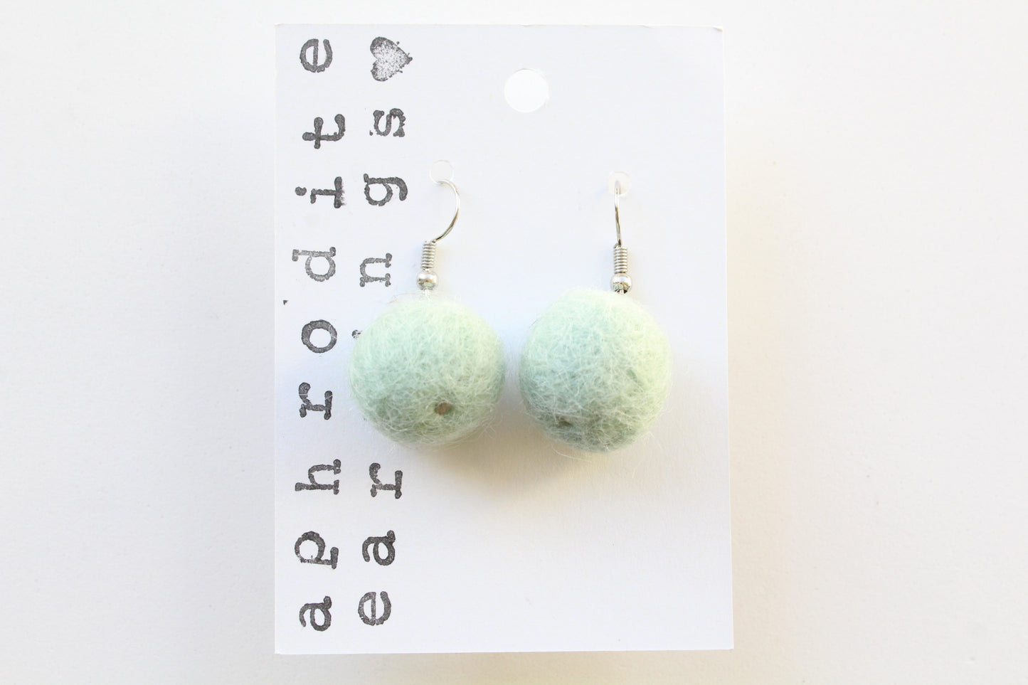 colorful felt ball earrings