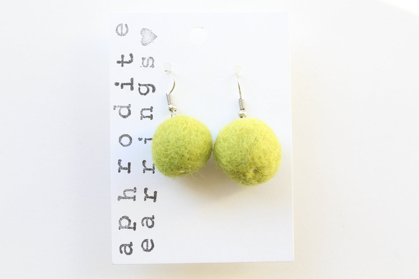 colorful felt ball earrings