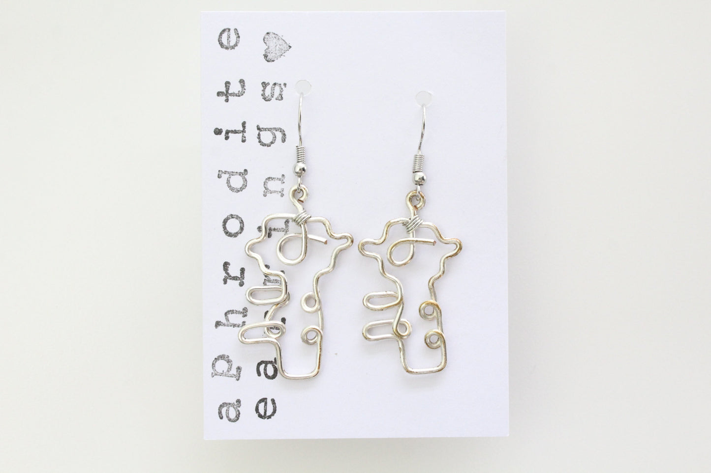 wire earrings | key