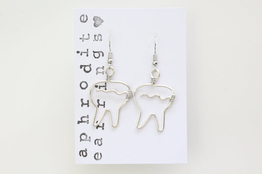 wire earrings | tooth