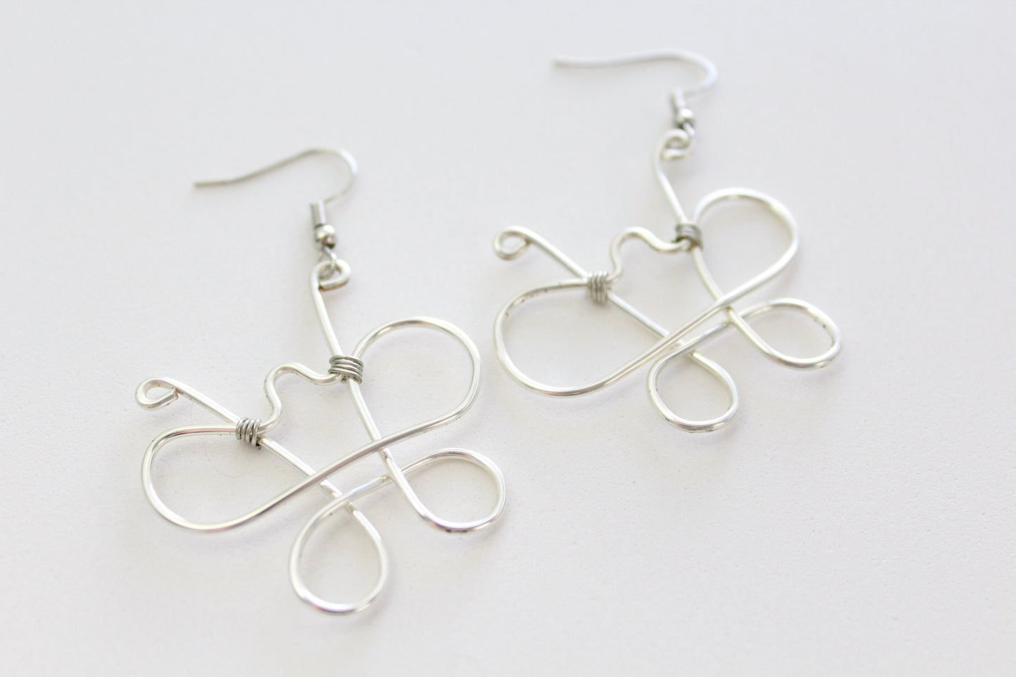 wire earrings | butterfly