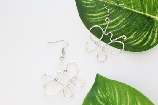 wire earrings | butterfly