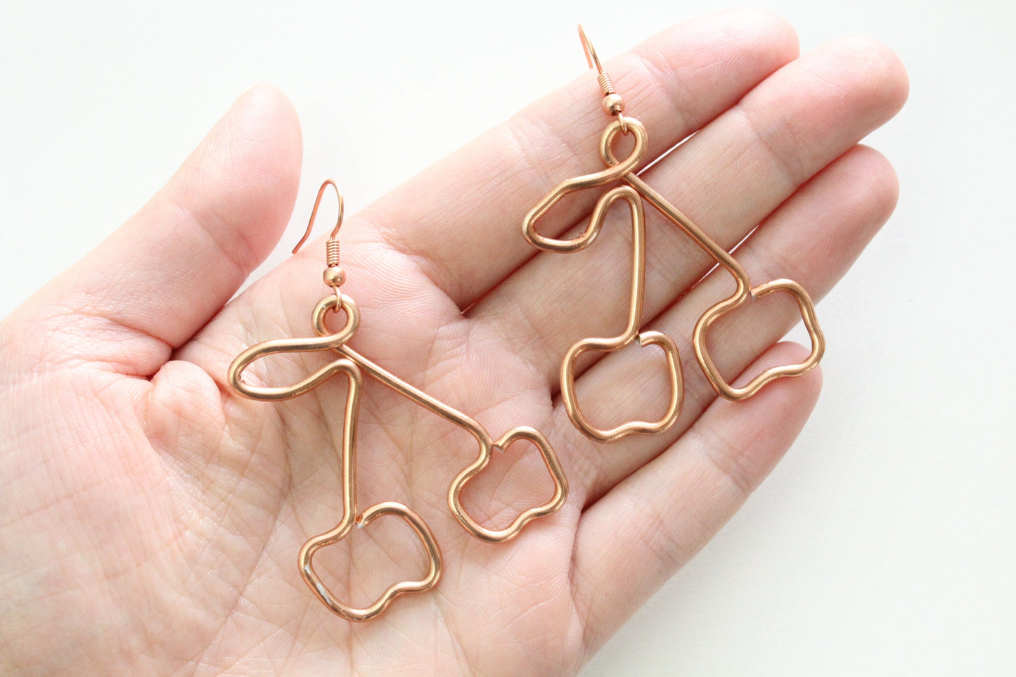 wire earrings | cherry